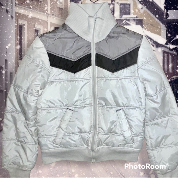 REFUGE Puffer Jacket w/ BANANA REPUBLIC Wool Scarf, Detachable Fur Hood, Wmn's M - Picture 11 of 16